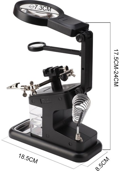 Dailylink 3x 4.5x 25X Büyütec Yardımcı El Lehimleme Havya Standı