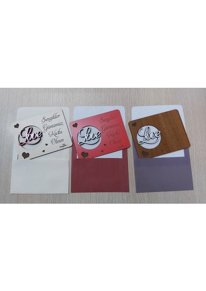 Gift Özel Retro Ahşap Kart