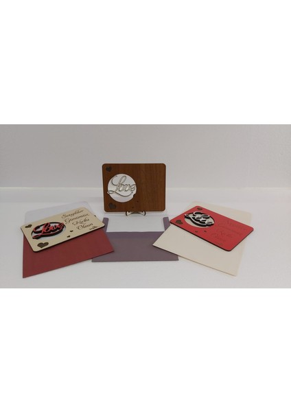 Gift Özel Retro Ahşap Kart modelleri