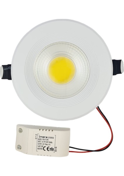 8 Watt LED Spot Trafolu Beyaz Kasa Beyaz Işık (Ydo-F3)