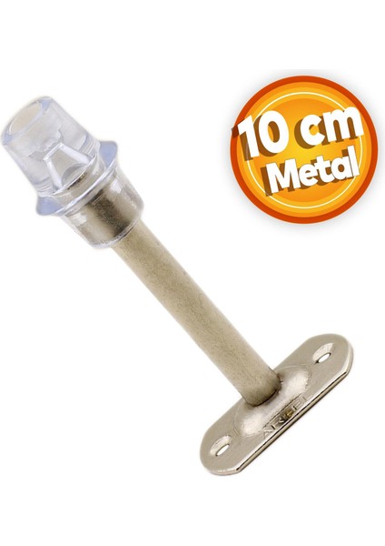 Kapı Stoperi Tamponu 10 cm Krom Metal Vidalı Kapı Stopu Silikonlu