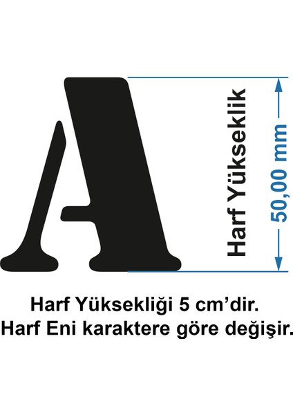 Ada Sanatsal Stencil Harf Boyama Şablonu X009