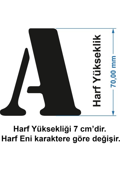 Ada Sanatsal Stencil Harf Boyama Şablonu X001