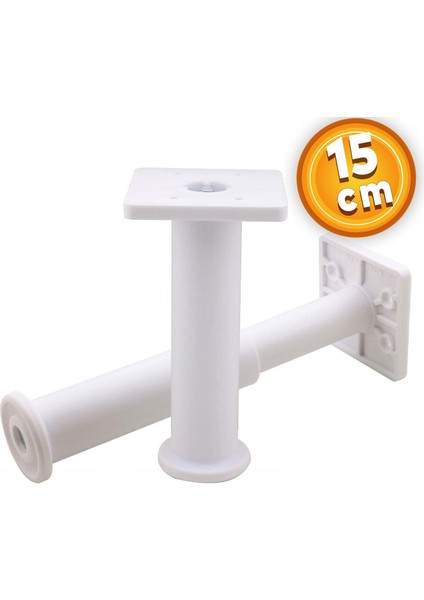 Mobilya Kanepe Sehpa Tv Ünitesi Koltuk Ayarlanabilir Destek Ayağı 15 cm Beyaz Ayak