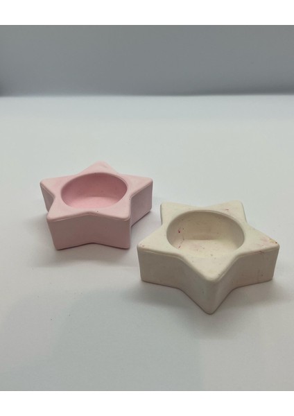 Gamy Crafts Tasarım El Yapımı Yıldız Tealight Mumluk & Tütsülük Seti 3'lü