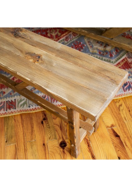 Vogel Home Design Bank Bench Ahşap Rustik Stil Eskitme Bench Bank