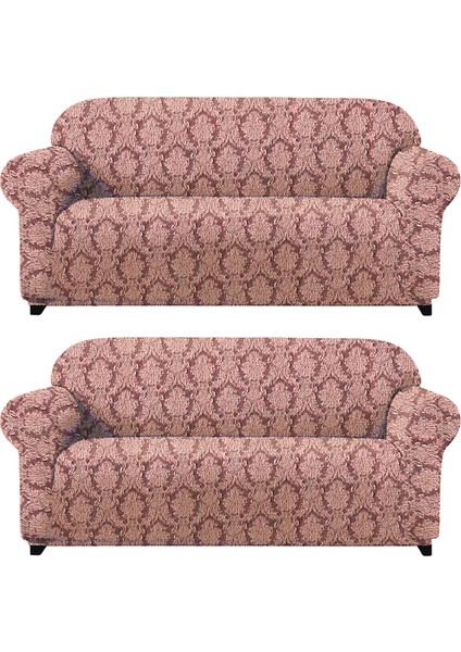 Jakarli Koltuk ,kanepe ,çekyat Örtüsü Şal Desen Esnekli Eteksiz3+3takım Için