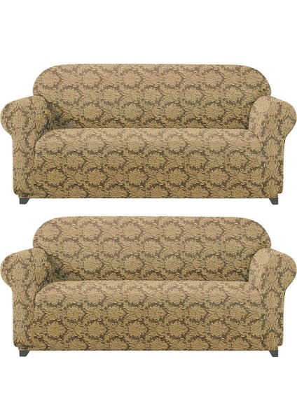 Jakarli Koltuk ,kanepe ,çekyat Örtüsü Şal Desen Esnekli Eteksiz3+3takım Için