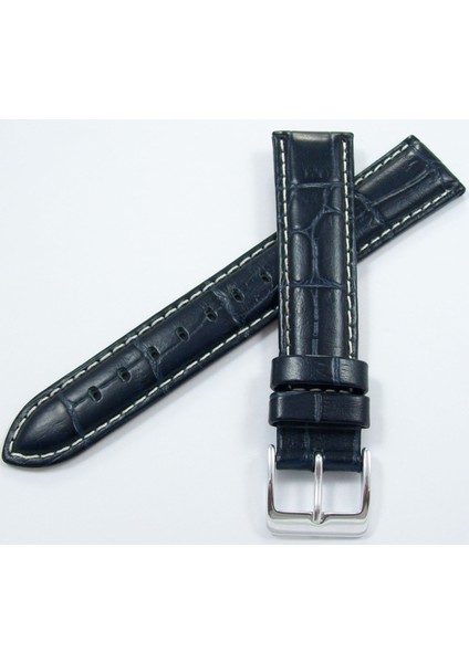 First Deri Saat Kayışı 20MM Koyu Lacivert Saat Kordonu Beyaz Diki fiyatları