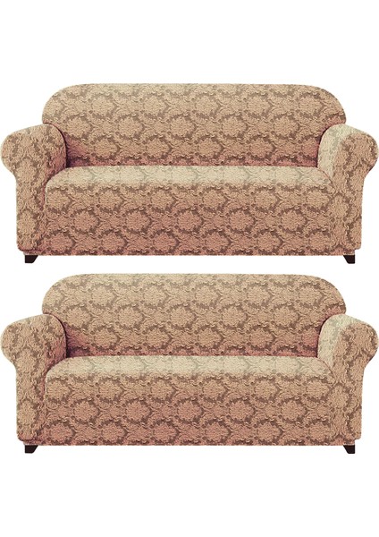 Jakarli Koltuk ,kanepe ,çekyat Örtüsü Şal Desen Esnekli Eteksiz3+3takım Için