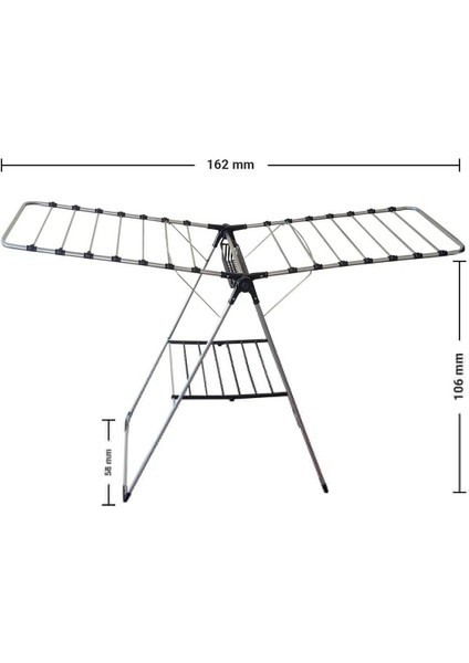 Çamaşır Kurutmalık Ekstra Sağlam Kalın Demirli Kurutma Askısı