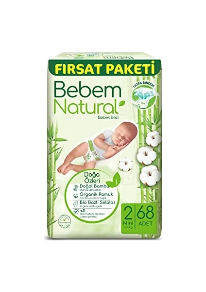 Bebem Natural Mını 68 Adet 2 Numara