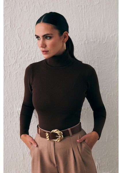 Tam Balıkçı Triko - Kahve