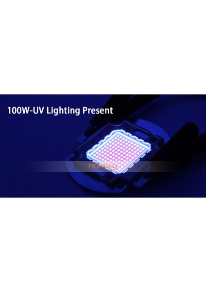 100W Uv Ultravıole Smd LED Chip 395-400NM Bakır Kafes