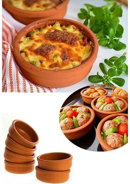 6 Lı Toprak Güveç Sütlaç Kabı