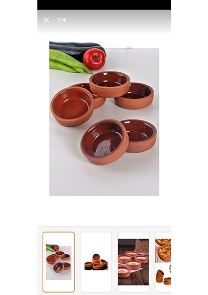 6 Lı Toprak Güveç Sütlaç Kabı