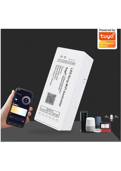 Tuya Destekli Wifi Kontrollü Dimmer Şerit LED Kontrol Devresi - 2 Kanal