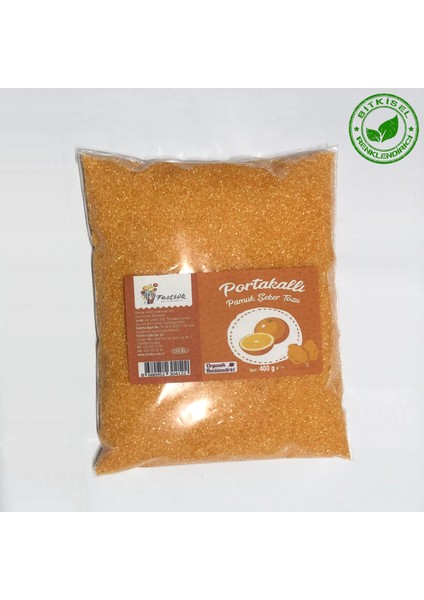 Turuncu Renkli Pamuk Şeker Için Portakal Aromalı Toz Şekeri - 400 gr fiyatları