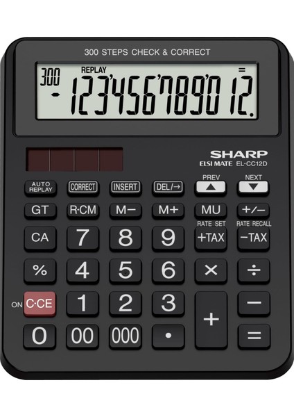 EL-CC12D 12 Hane Işlem Kontrollü Masa Üstü Hesap Makinesi
