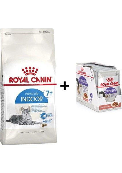 Indoor 7+ Yaşlı Kuru Kedi Maması 1,5 kg + 12 Adet Yaş Mama
