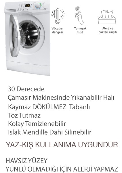 Çocuk Odası Halısı Kaymaz Taban 3D HALI - DOT - HP - 685