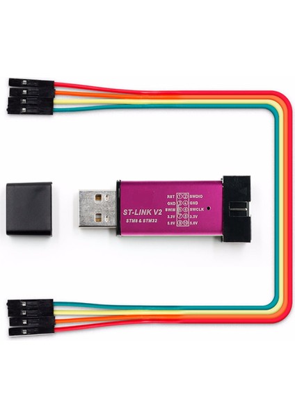 Roba St-Lınk V2 Mini -- Stlınk V2 Klon -- Metal Kutu -- STM32 Arm Jtag Programlayıcı - St Link V2