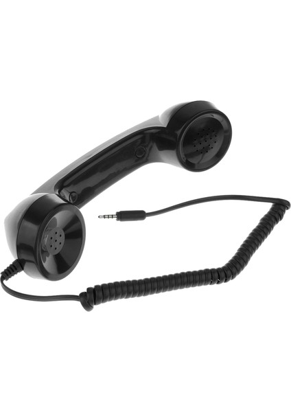 Yumuşak Touch Dış Klasik Klasik 3.5 mm Ahiz Mikrofon Hoparlör Telefon Siyah(Yurt Dışından)