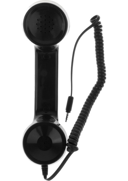 Yumuşak Touch Dış Klasik Klasik 3.5 mm Ahiz Mikrofon Hoparlör Telefon Siyah(Yurt Dışından)
