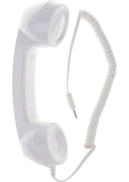 Çoğu Cep Telefonu Için Gürültü Azaltma Retro 3.5mm Mobil Telefon Alıcısı Beyaz