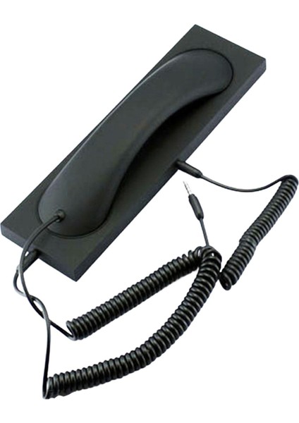 Retro Telefon Ahizesi Kulaklığı Akıllı Telefonlar Için Rahat Arama Moda Siyah
