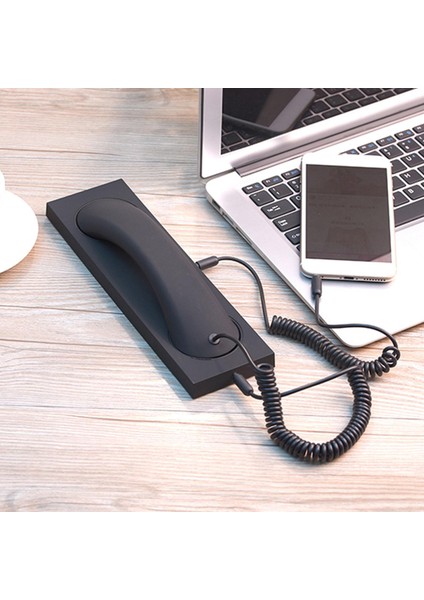 Retro Telefon Ahizesi Kulaklığı Akıllı Telefonlar Için Rahat Arama Moda Siyah modelleri