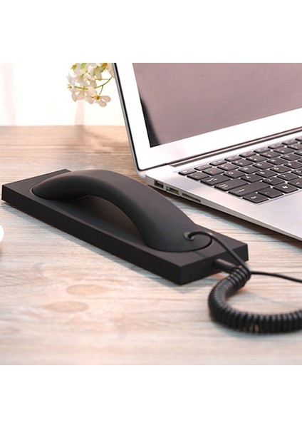 Retro Telefon Ahizesi Kulaklığı Akıllı Telefonlar Için Rahat Arama Moda Siyah indirimleri