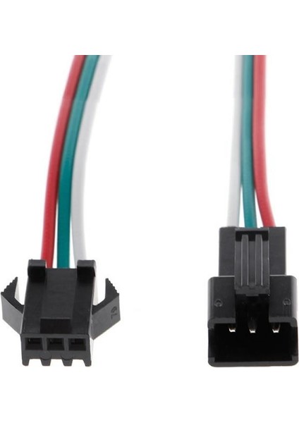Roba 3 Pin Jst Sm 10CM Kablo Çifti Erkek Dişi Bağlantı Soketi LED Konnektör Şerid LED RGBWS2812B WS2811
