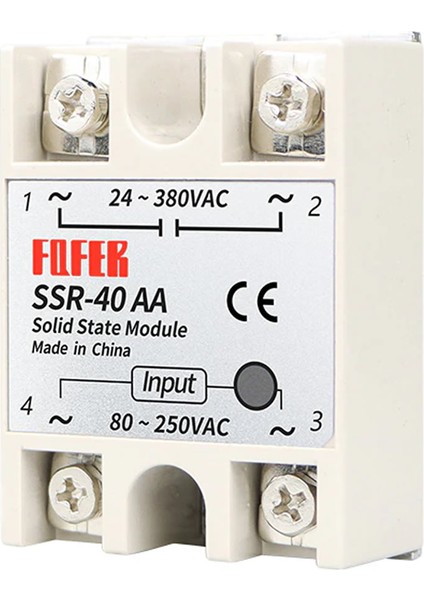Roba SSR-40AA Röle Tek Fazlı Solid State 80-250VAC 40A Anahtar Kontaktör
