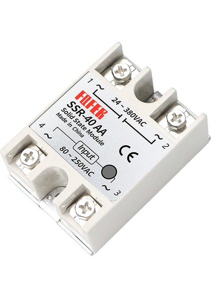 Roba SSR-40AA Röle Tek Fazlı Solid State 80-250VAC 40A Anahtar Kontaktör