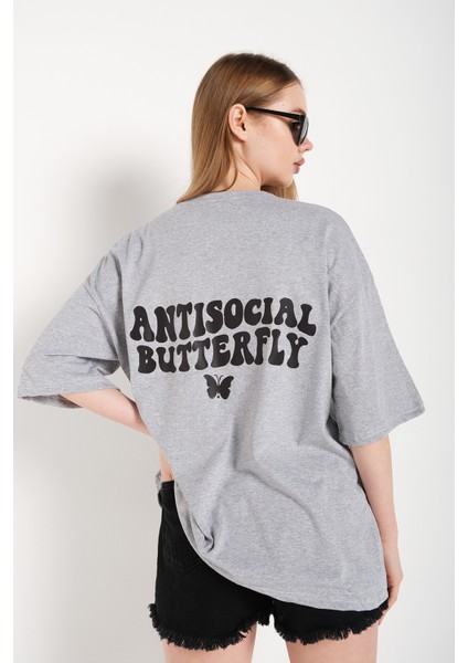 Logo Baskılı Tişört Antisocial Butterfly fiyatları