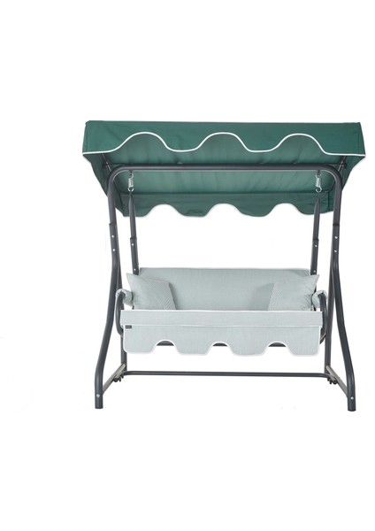 Morus 2 Kişilik Bahçe Balkon Teras Salıncağı - Yeşil Çizgili fiyatları