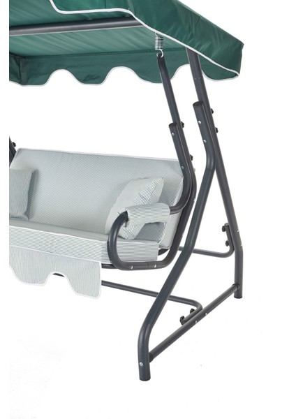 Morus 2 Kişilik Bahçe Balkon Teras Salıncağı - Yeşil Çizgili fırsatları