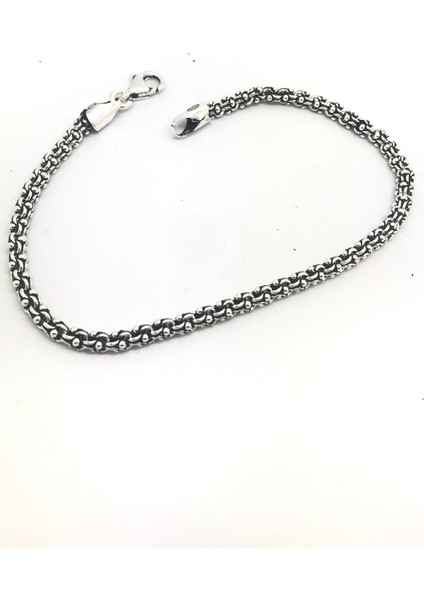Gümüş 3,8 mm Arnavut Zinciri Bileklik
