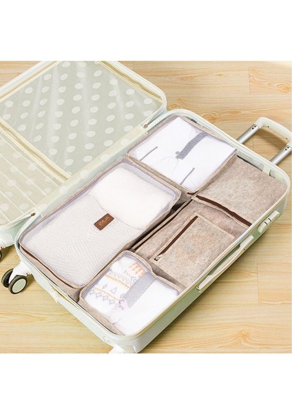 Hastane Çıkışı 6 Parça Bavul Valiz Düzenleyici Organizer Derili Keçe Kahve fiyatları