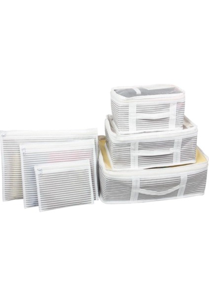 Bavul Organizer Çizgili 6lı Set