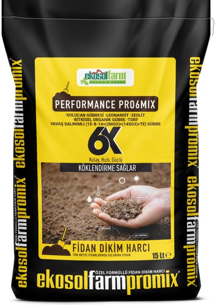 Fidan Dikim Harcı Performans PRO6MIX Gübre 15 Litre