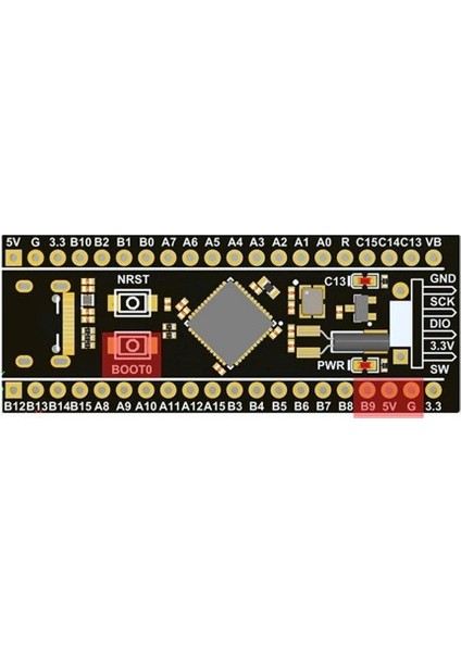 Roba STM32F411CEU6 Black Pill Geliştirme Kartı Arm Cortex-M4 Dsp Fpu 512 Kb Flash 100 Mhz Cpu Art