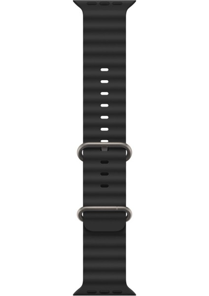42-49MM Yeni Nesil Apple Uyumlu Akıllı Saat Kordonu Silikon Siyah