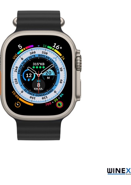 42-49MM Yeni Nesil Apple Uyumlu Akıllı Saat Kordonu Silikon Siyah fiyatları