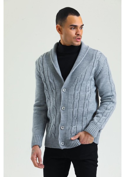 Erkek Regular Fit Örgü Desenli Kalın Kışlık Fermuarlı Örme Hırka fiyatları