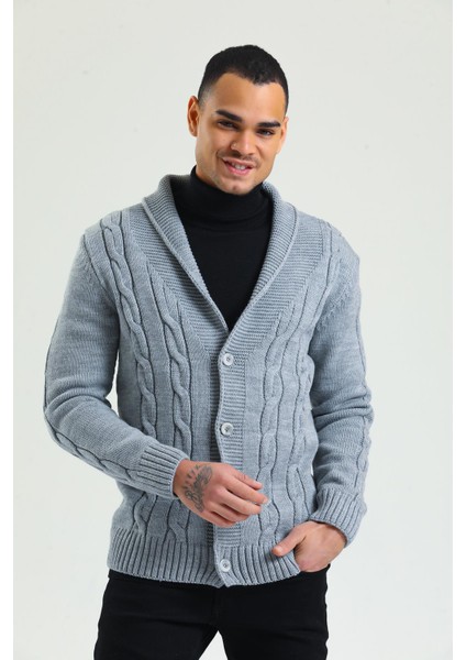 Erkek Regular Fit Örgü Desenli Kalın Kışlık Fermuarlı Örme Hırka modelleri