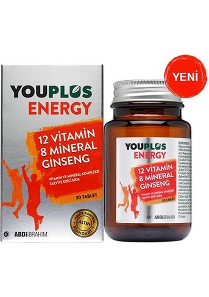Energy Vitamin ve Mineral Kompleksi 30 Tablet