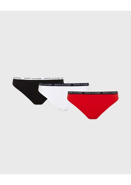 Tommy Hilfiger Kadın Tommy Hilfiger Thong Print 3’lü Kadın Tanga UW0UW02829