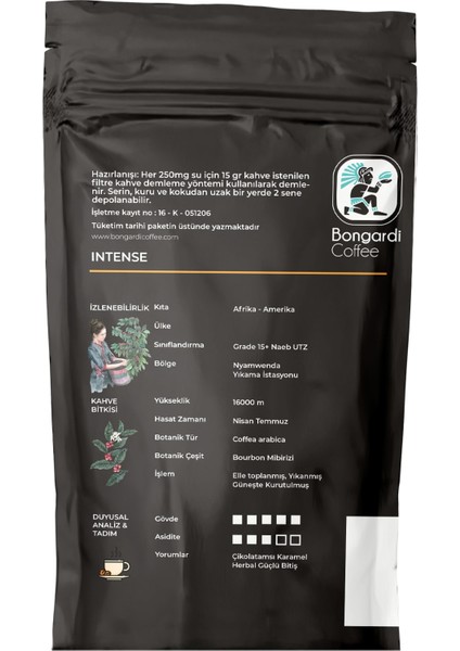 Bongardi Coffee 5x200 Gram Intense Blend Filtre ve Espresso Kahve